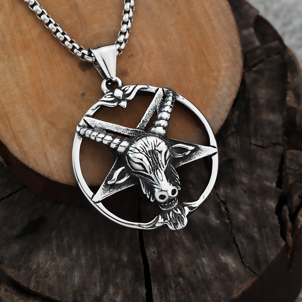 European And American Titanium Steel Antelope Pendant For Men
