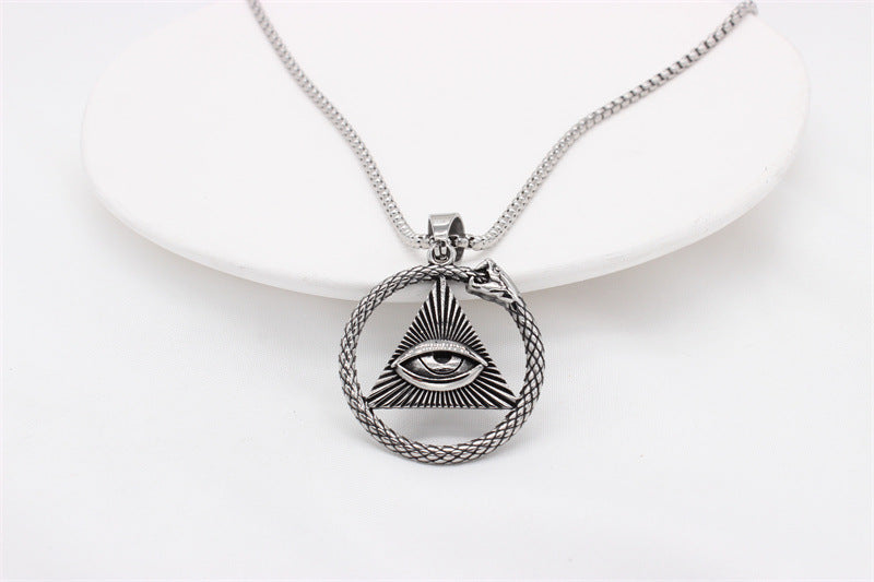 Egyptian Pharaoh Eye Pendant Titanium Steel Jewelry For Men And Women Unisex Protection By Planderful Everyday Genie