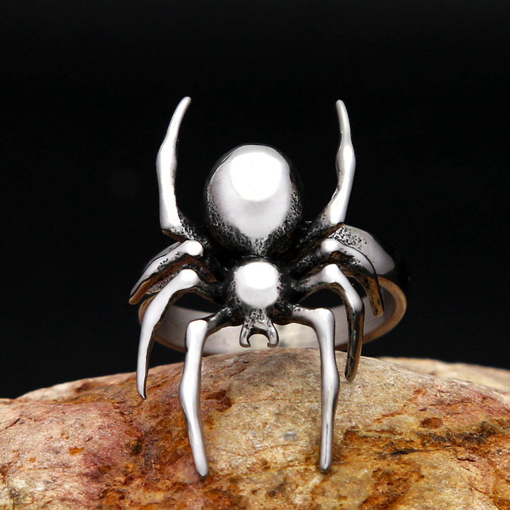 Cross-Border Spider Ring Personalized Black Wind Pair Ring