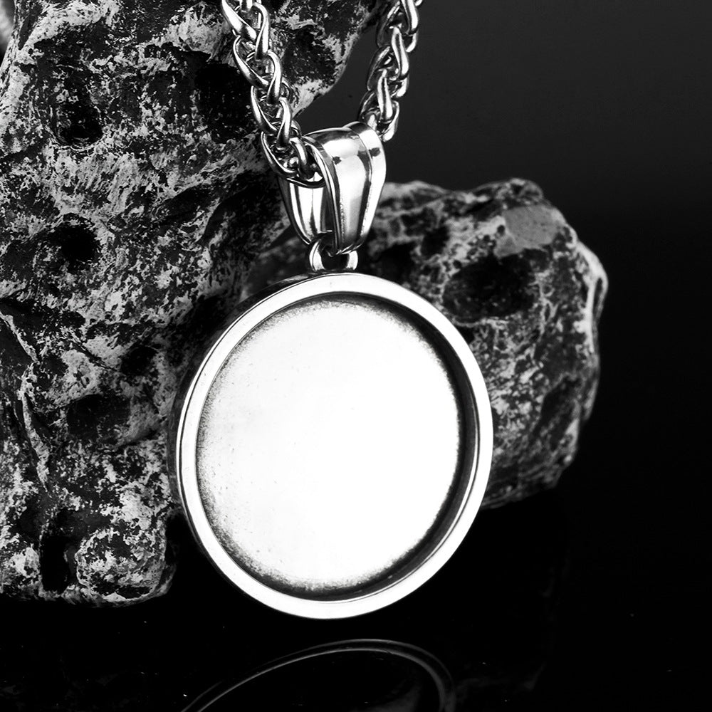 Vintage Men's Jewelry AG Freemason Medal Pendant Necklace