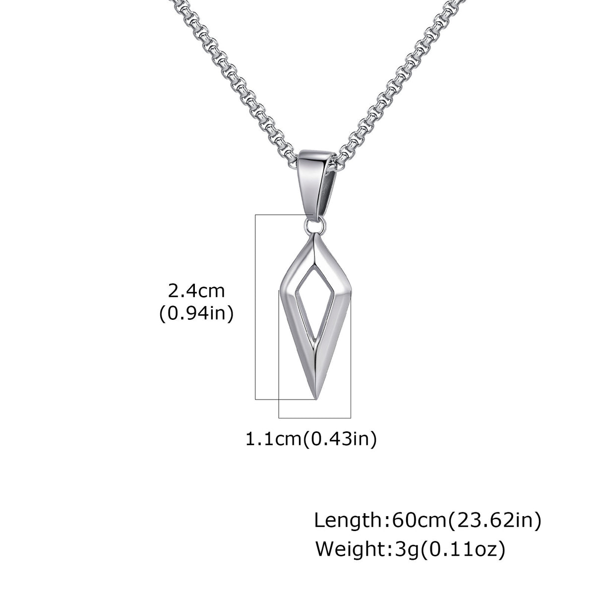 Stainless Steel Pendant — Chain Optional