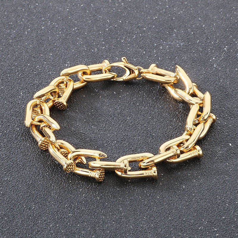 Nail Bracelet For Men Punk Style Planderful Everyday Genie