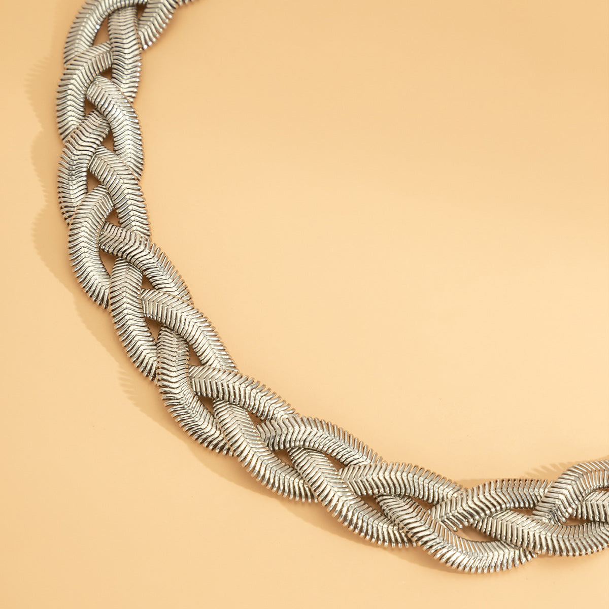 Creative Woven Snake Chain Necklace with a Retro Twist