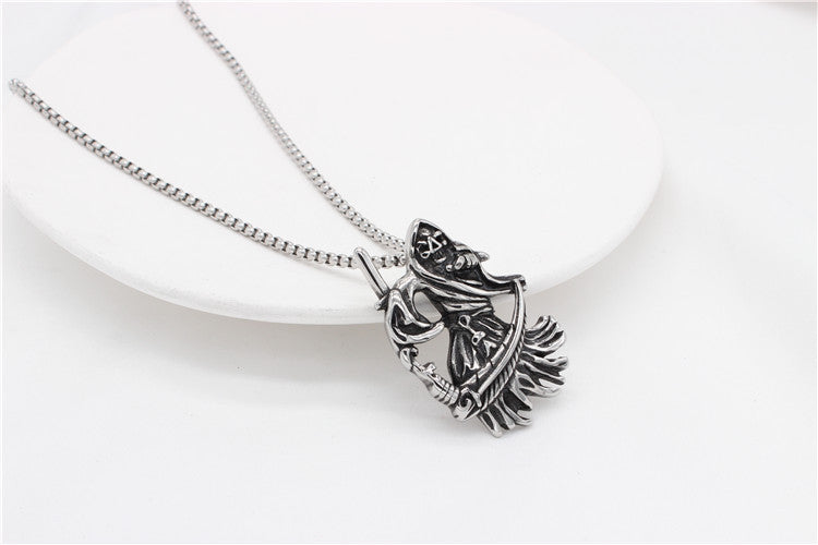 Scythe Guardian Titanium Steel Pendant Necklace