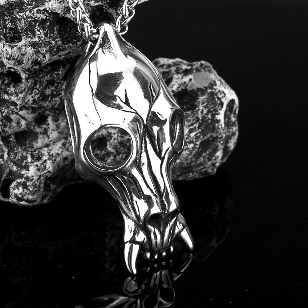 Vintage Men's Jewelry Punk Style Bones Pendant Necklace