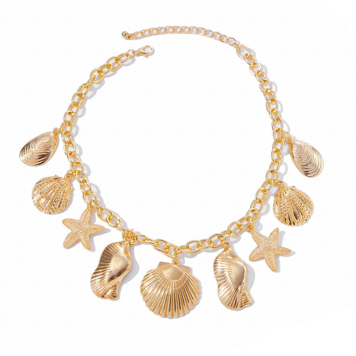 Planderful Vienna Verve Necklace – Exaggerated Shell Design for Vacation Vibes
