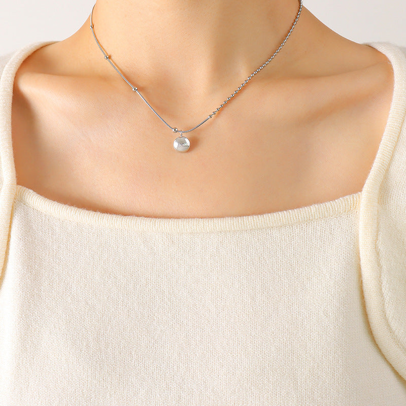 Luxe Golden Bean Necklace with Snake Chain - Everyday Genie Series