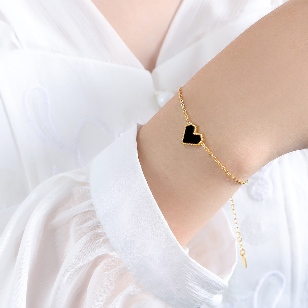 Elegant French-Inspired Natural Shell Titanium Steel Jewelry Set