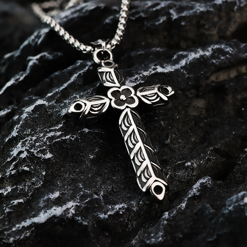 European and American Jewelry Titanium Steel Viking Cross Pendant