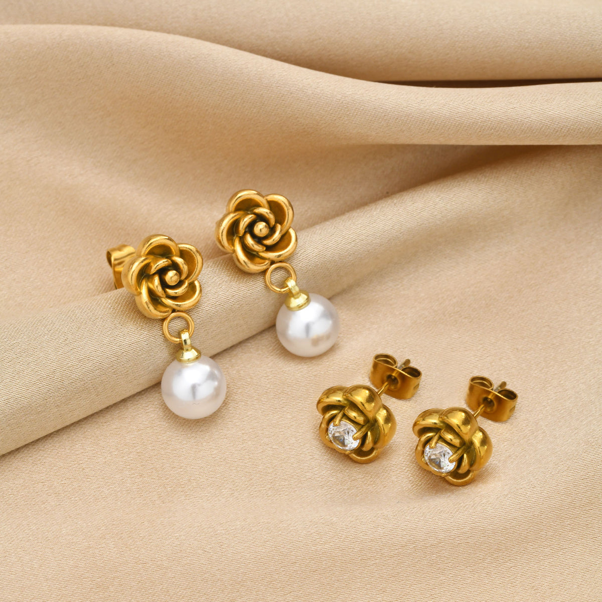 Pearl Earrings — Gold-Tone Styles