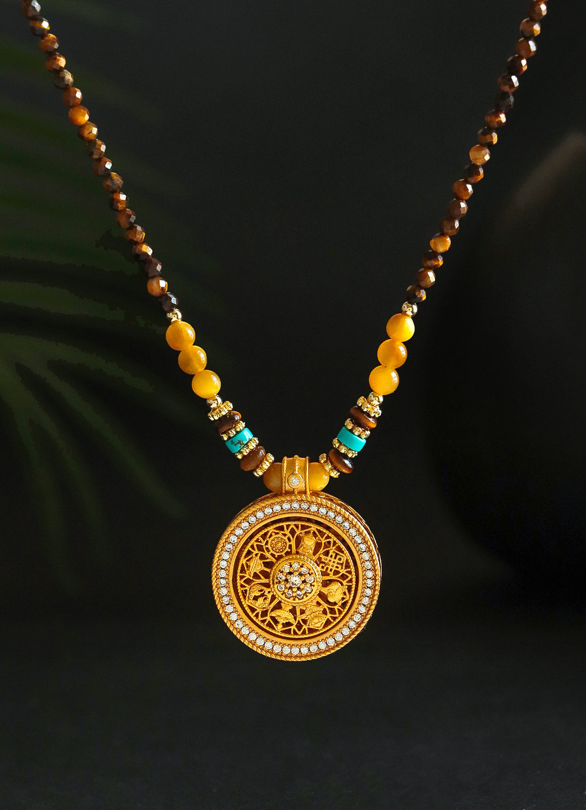 Crystal Eye Pendant Necklace
