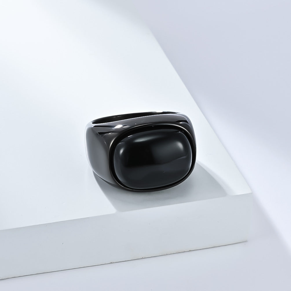 Planderful Tiger Eye Ring Titanium Steel For Men High End Masculine Jewelry Everyday Genie Collection