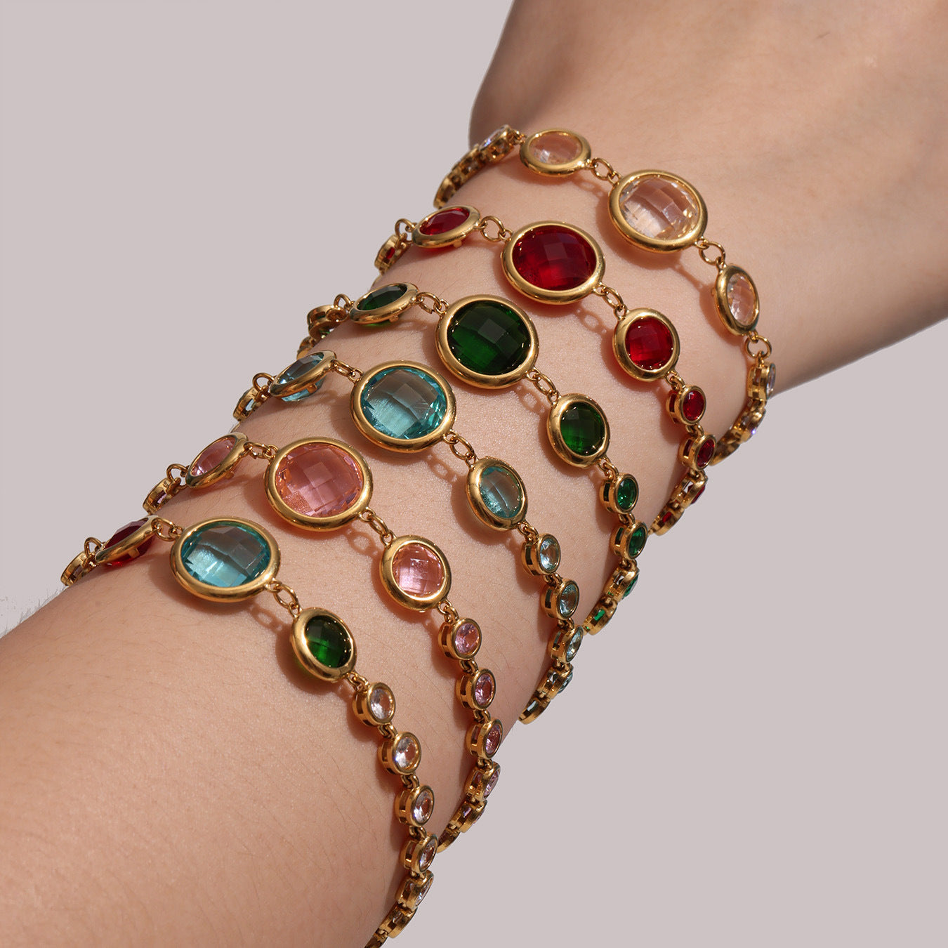 Planderful Czech Glass Bracelet For Women Luxury 18K Gold