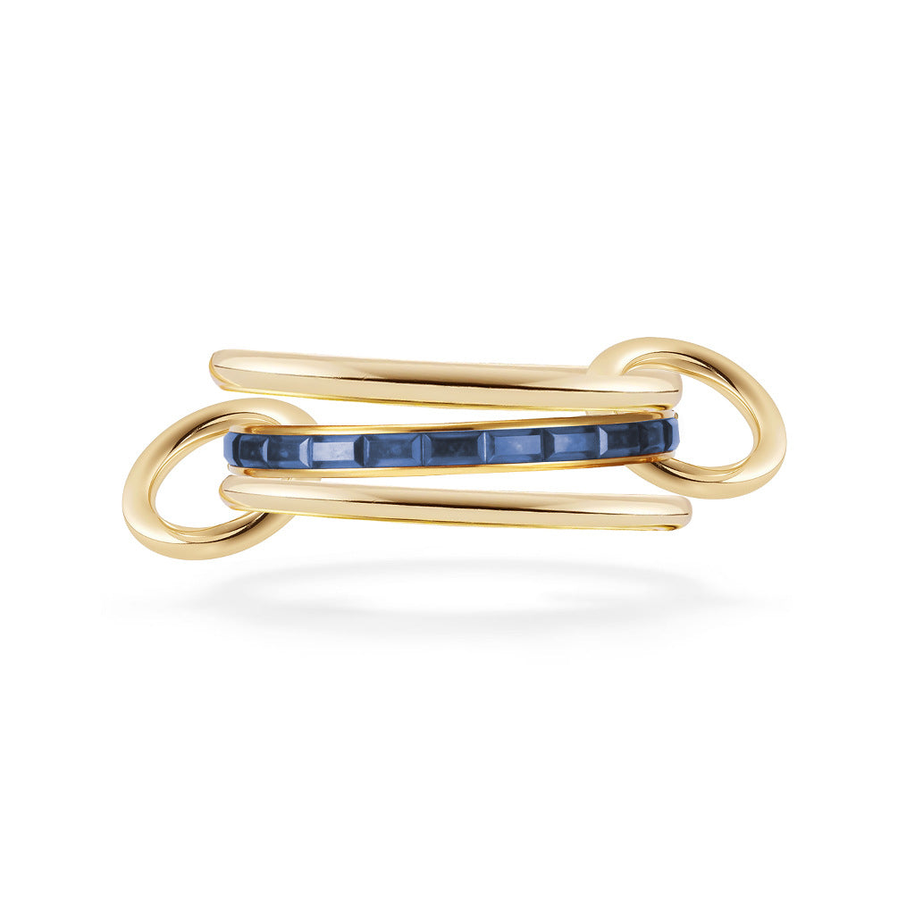 Planderful Collection Everyday Genie Zircon Rings Stacked Set Stainless Steel 18K Gold Plated Unisex Luxury Jewelry