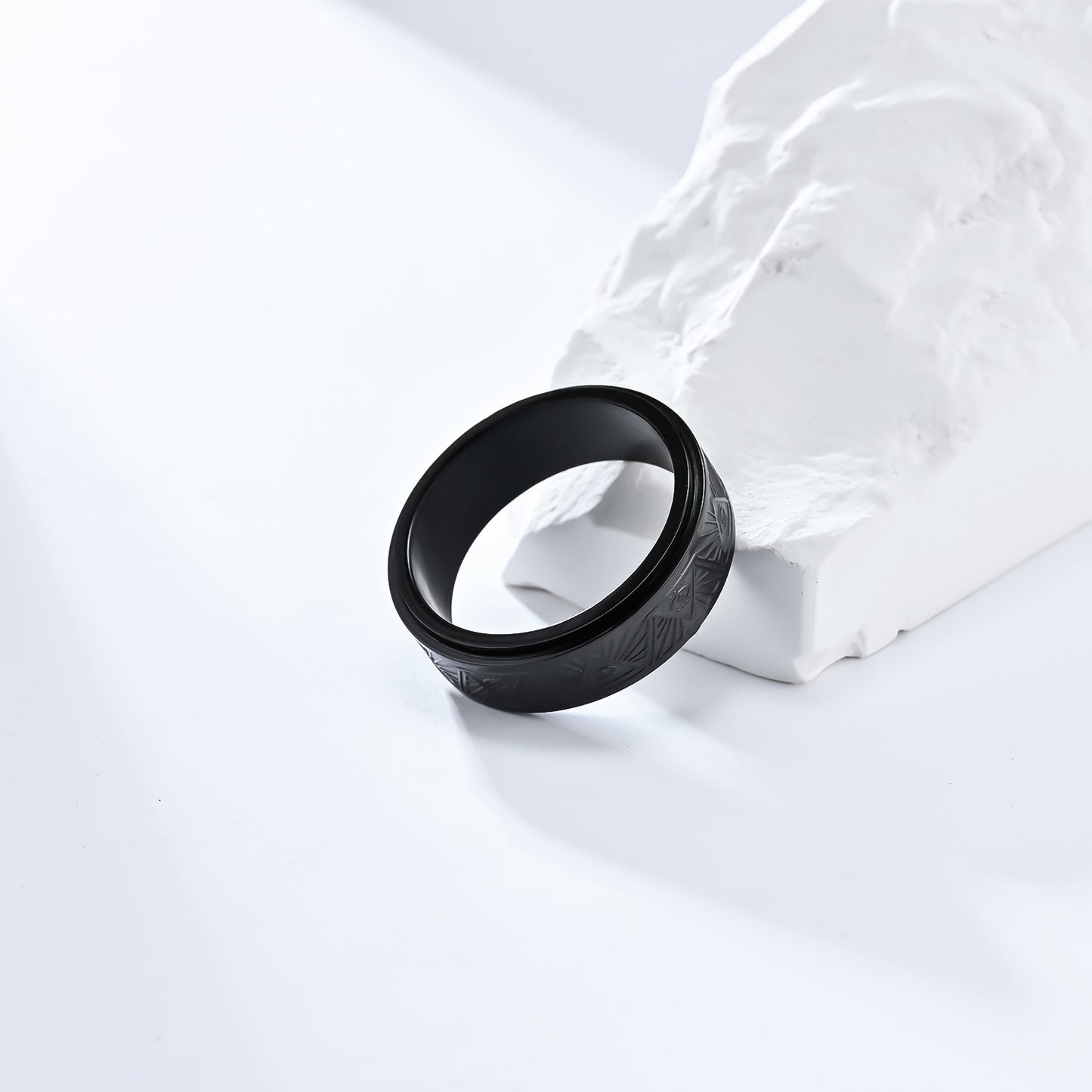 Ancient Egypt Eye of Horus Rotating Anxiety Ring for Men