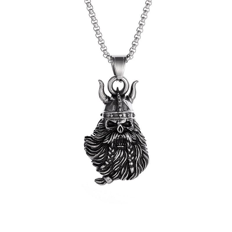Vintage Skull Viking Stainless Steel Jewelry