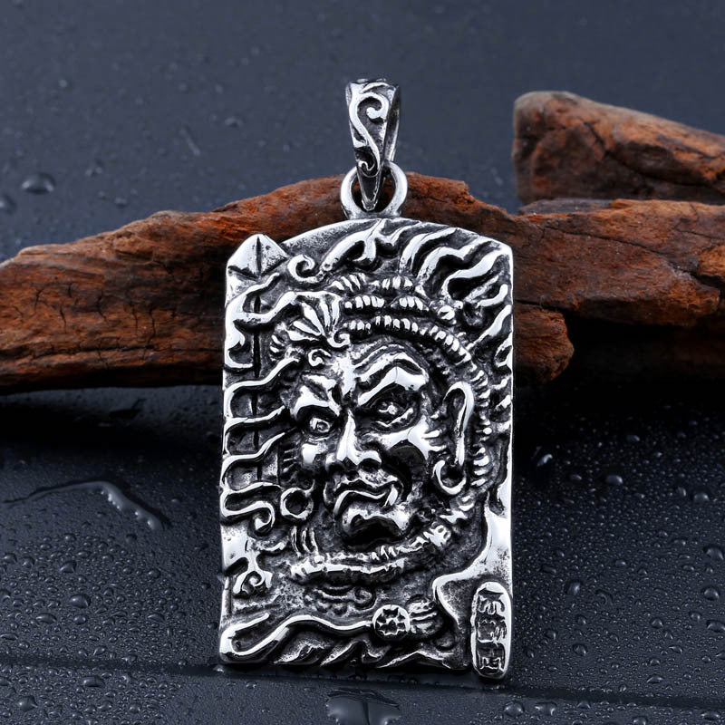 Ethnic Wholesale Jewelry, Titanium Steel Buddha Segamuni Pendant, Custom Men's Accessory