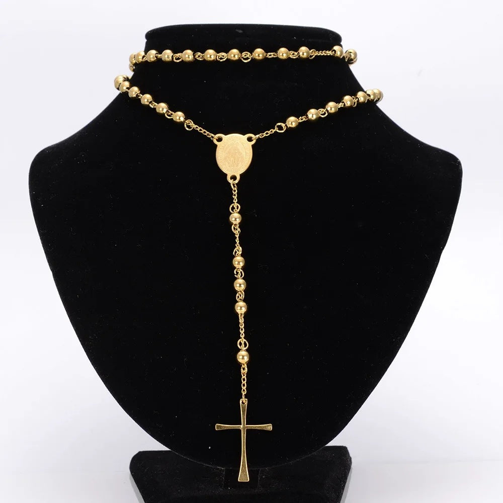 Planderful Gold Plated Stainless Steel Cross Necklace Unisex Everyday Wear Giftable