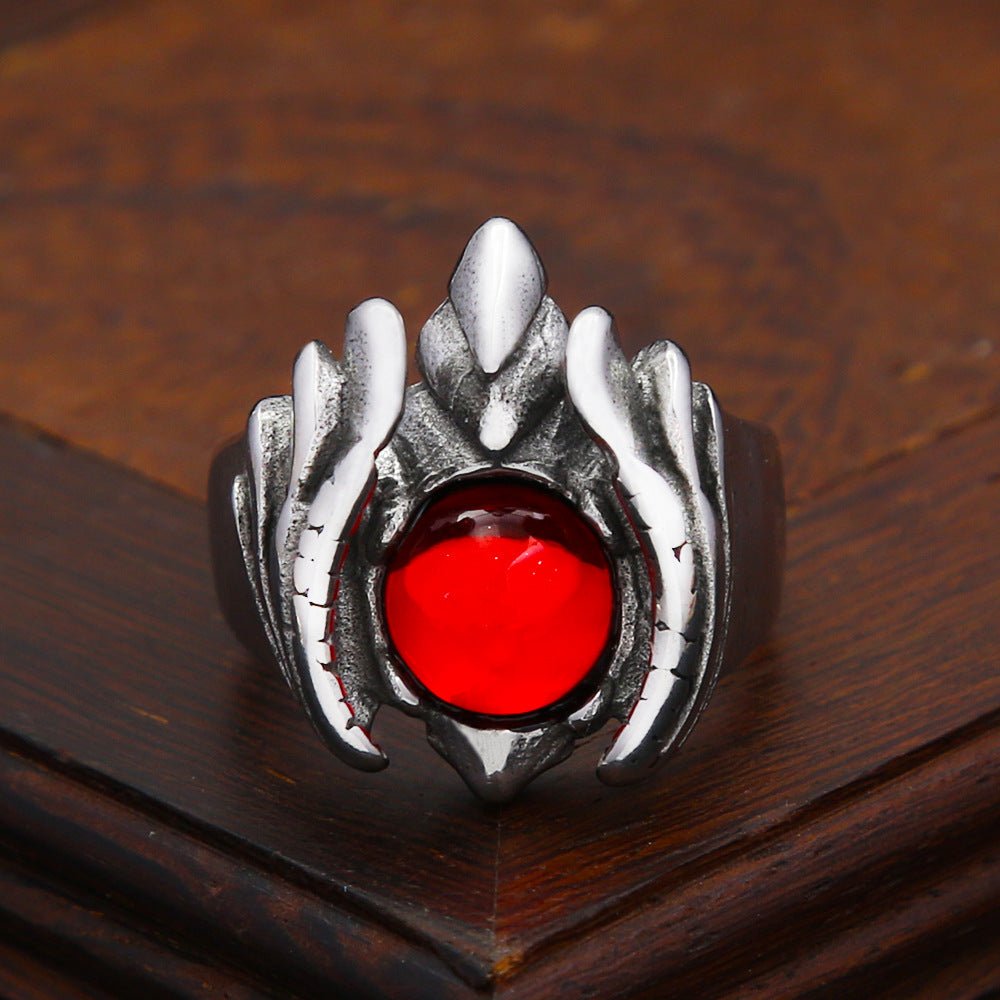 Punk Bird Stainless Steel Men's Ring