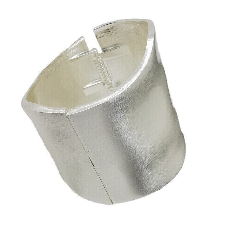 Bold Gold Metal Wide Edge Punk Bracelet - Vienna Verve Collection