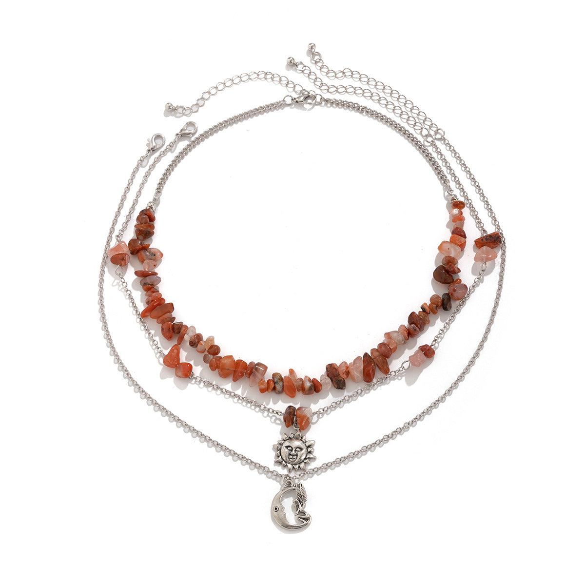 Ethnic Sun & Moon Statement Necklace