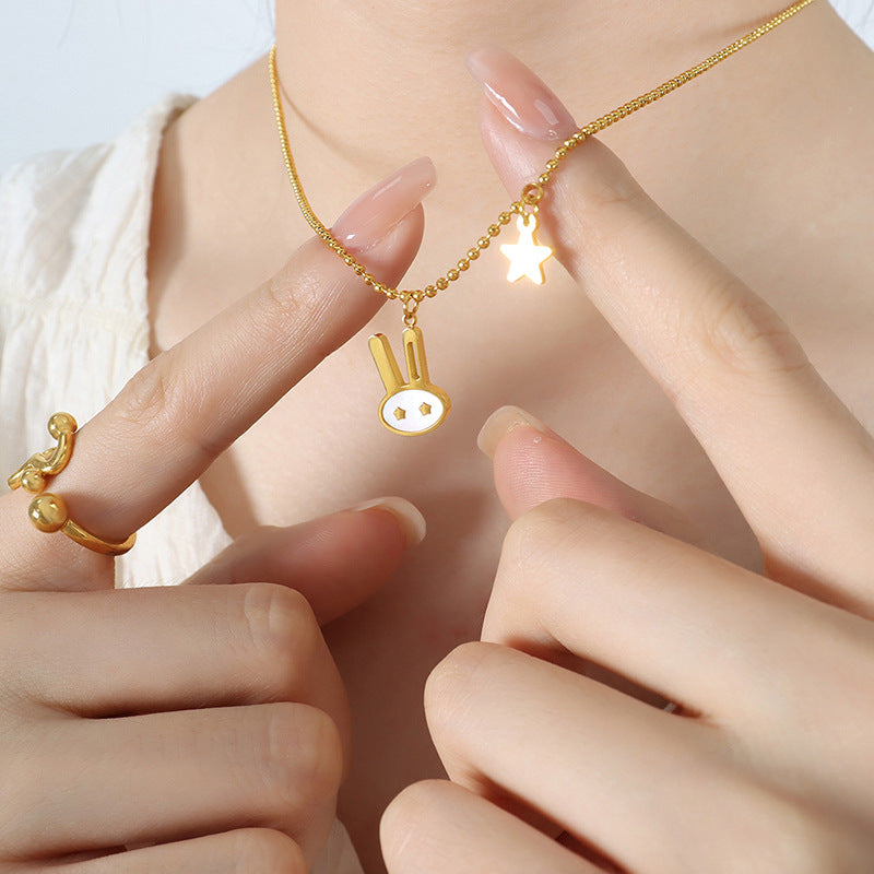 Whimsical Rabbit Pendant Necklace - Stylish Jewelry for Women