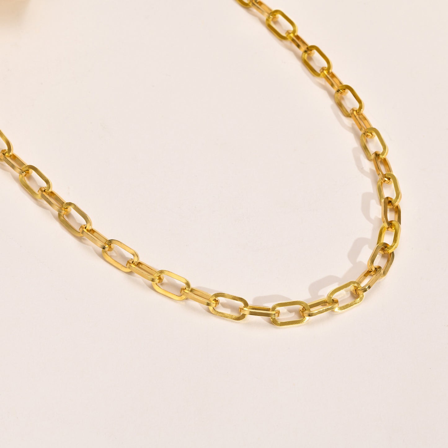 Chain 6.5MM Stainless Steel Flat Long O-Chain Necklace