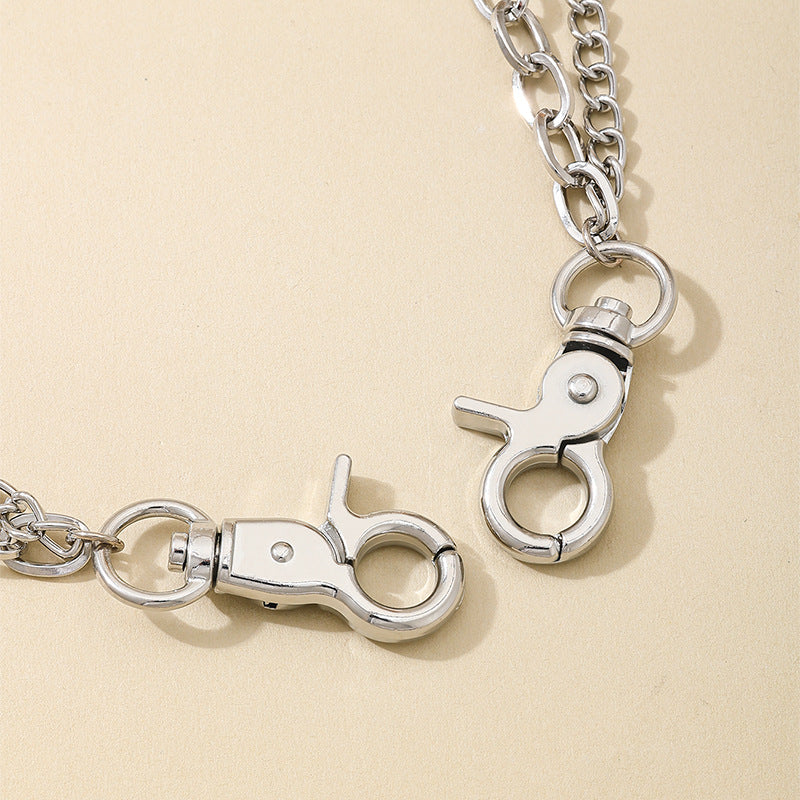 Planderful Vienna Verve Necklace – Creative Punk Style with Double-Layer Design