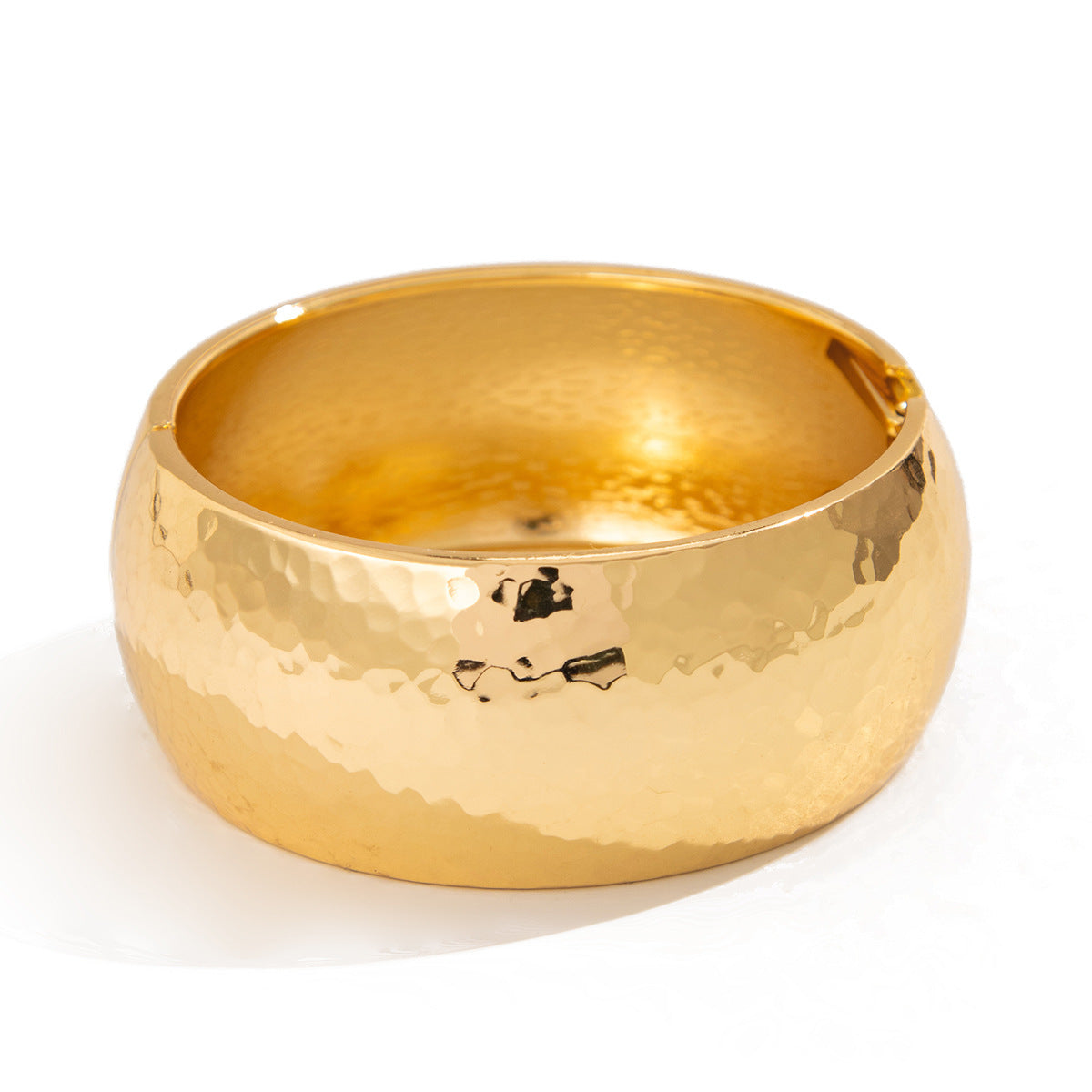 Exaggerated Water Ripple Smooth Surface Wide Bracelet Alloy Ring Bracelet