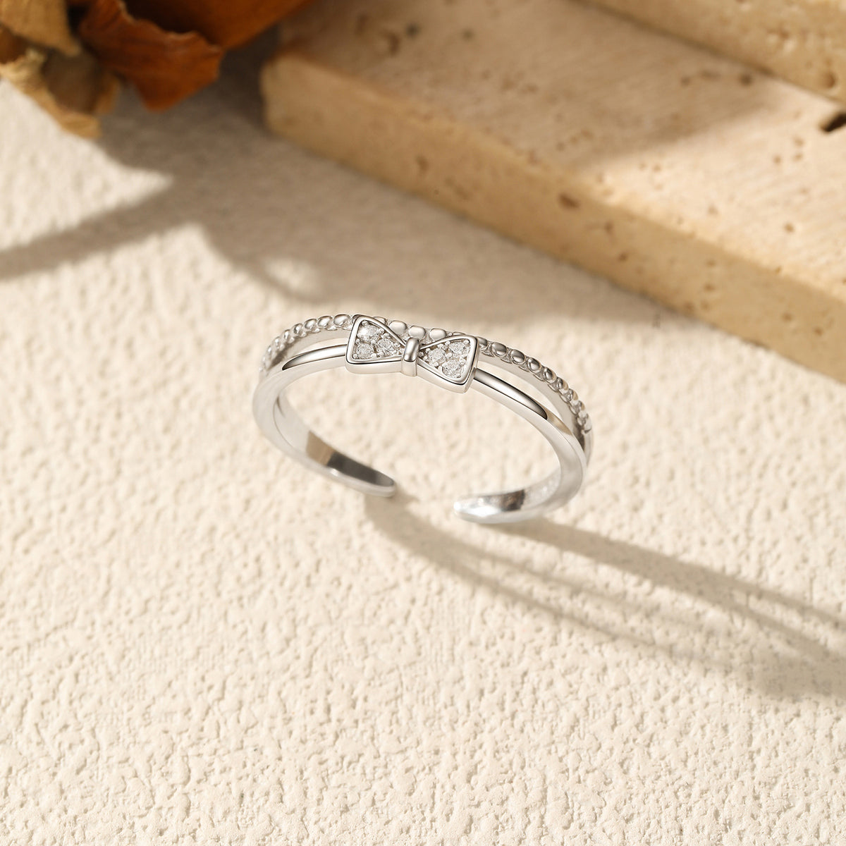 925 Sterling Silver Bow Ring