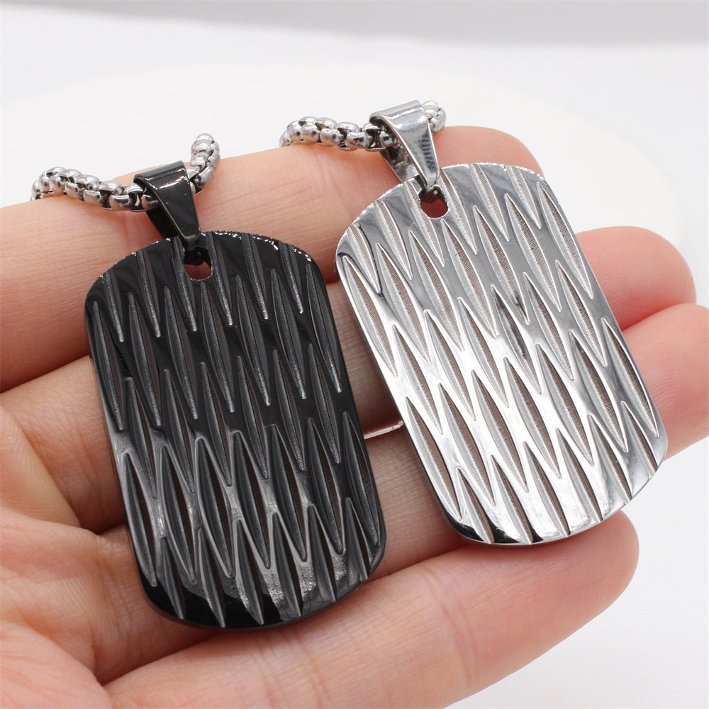 Durable Titanium Steel Pendant Unisex Military Style Minimalist Protection Statement For Men And Women Planderful
