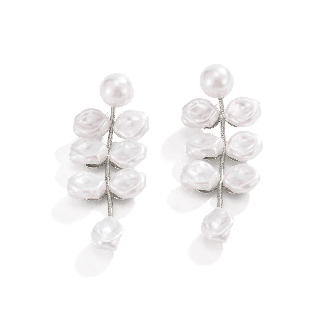 Geometric Pearl Earrings Planderful Vienna Verve For Women Bold Statement Baroque Faux Pearl
