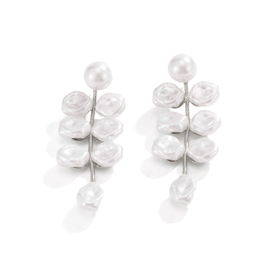 Geometric Pearl Earrings Planderful Vienna Verve For Women Bold Statement Baroque Faux Pearl