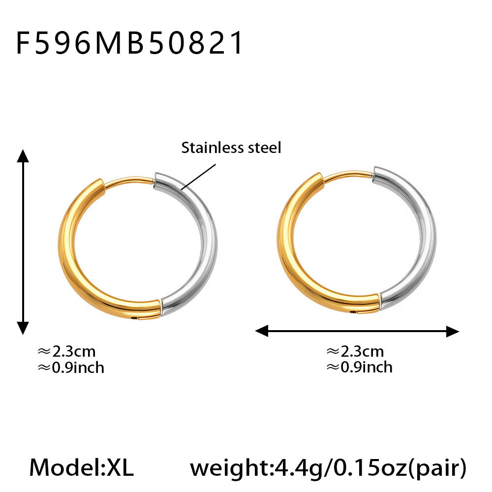 Planderful Minimalist Stainless Steel Circle Earrings Unisex