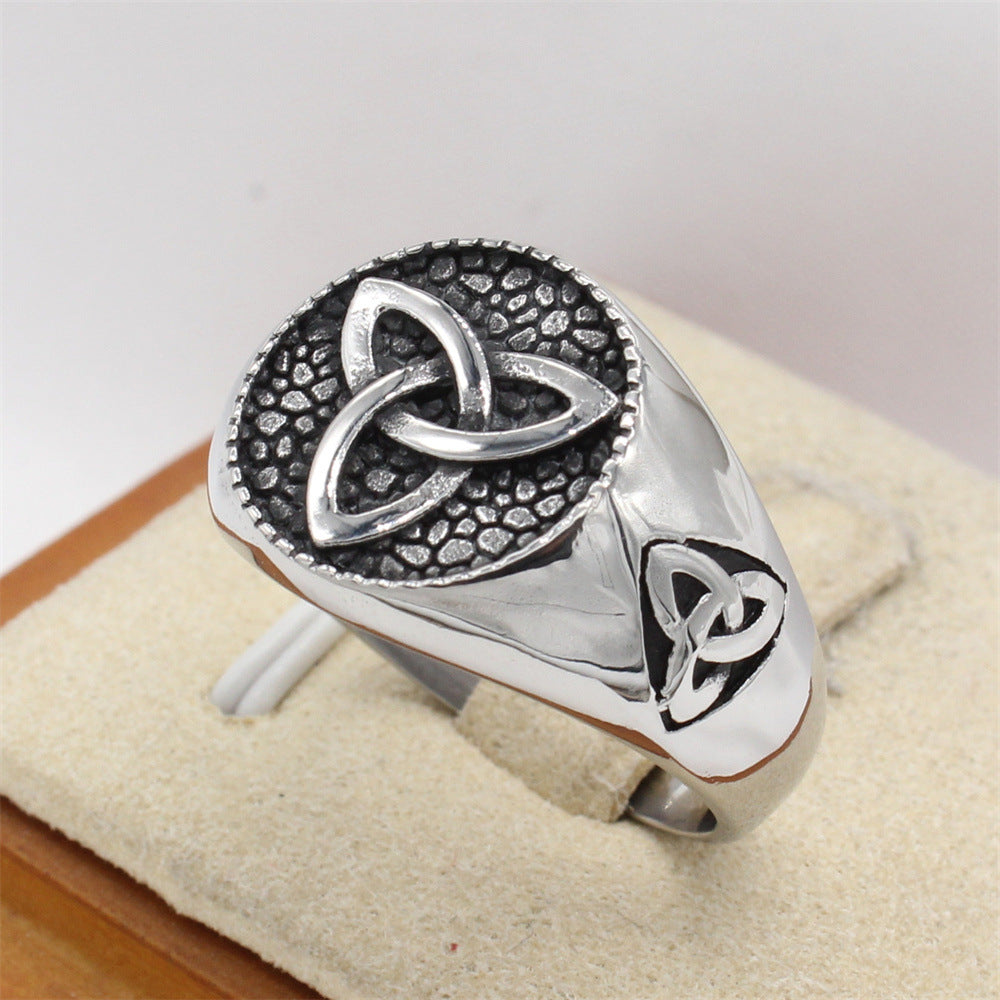 Planderful Viking Titanium Ring For Men And Women Unisex Retro Style Durable Protection Statement