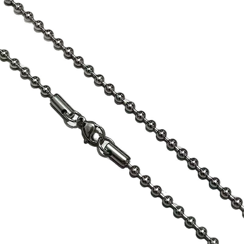 Punk 3mm Stainless Steel Pendant Necklace