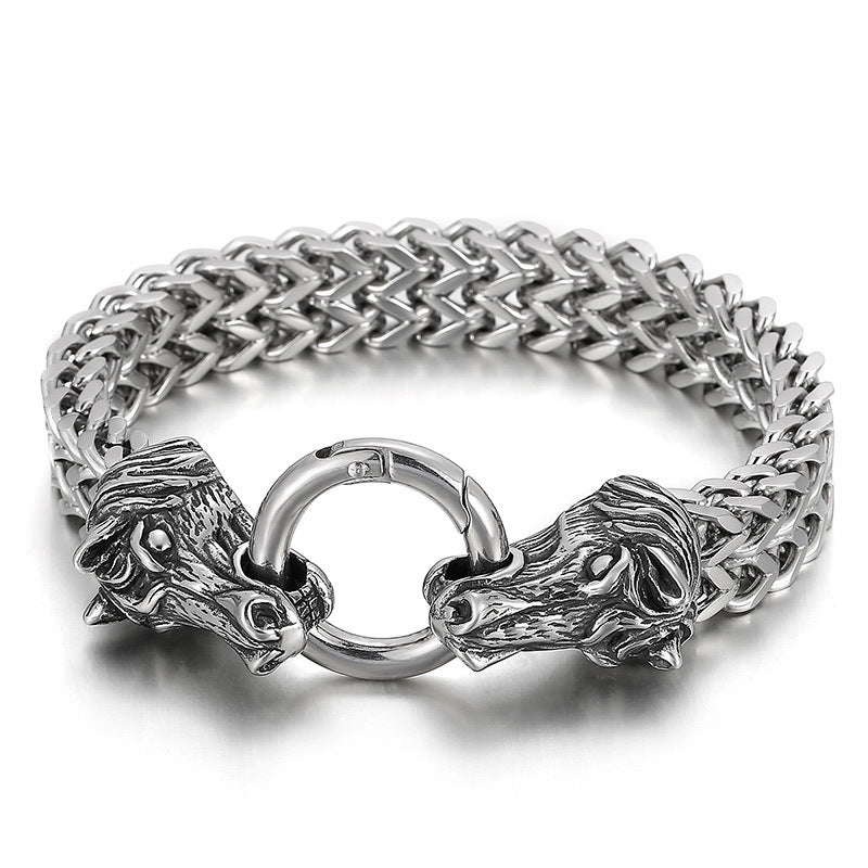 Celestial Steel Bracelet for Men - Zodiac Inspired Fashion Accessory