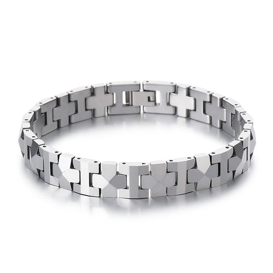 Men's Tungsten Steel Bracelet with Japanese and Korean Hipster Style
