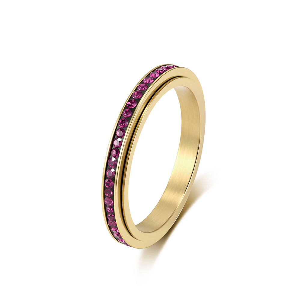 3mm Rotated Stainless Steel Women's Ring