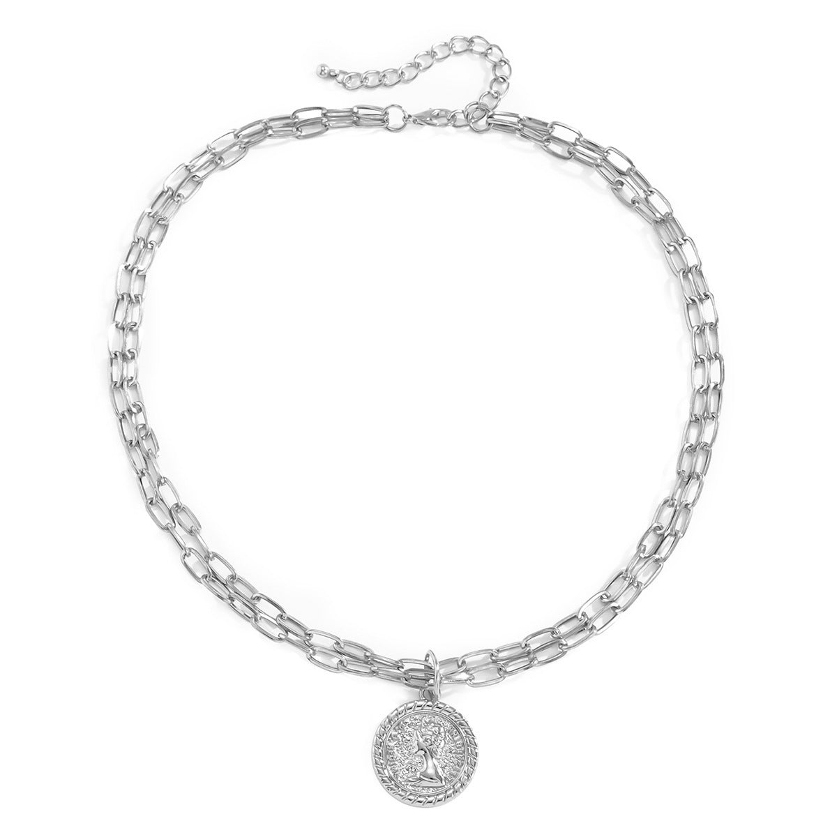 Heart, Eye & Cross Fringe Necklace