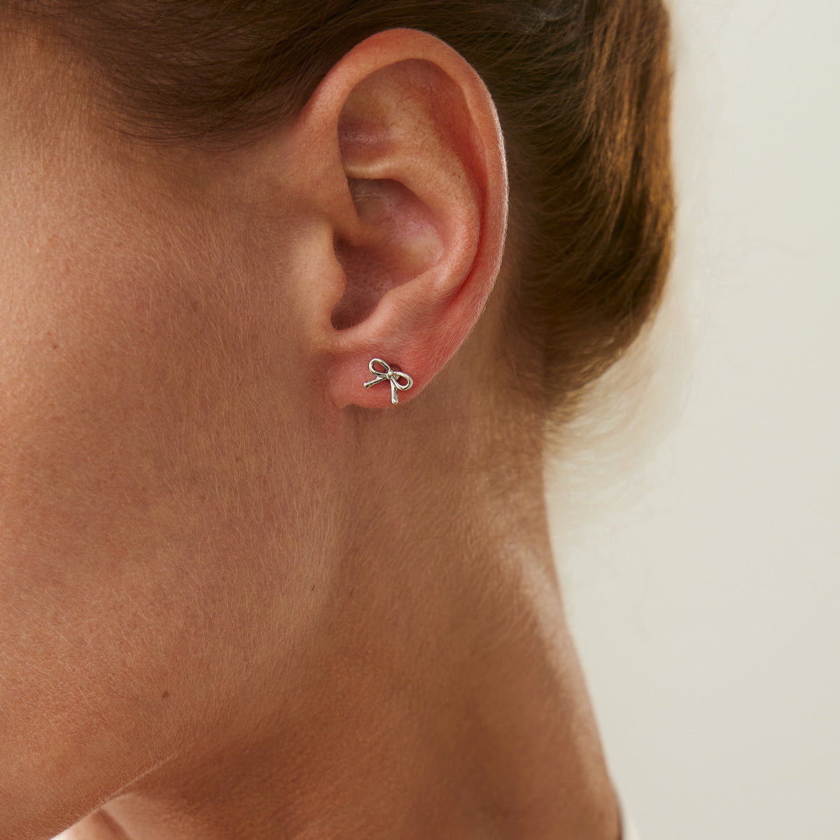 Planderful Bow Stud Earrings For Women Simple Knot Design European American Style Statement Jewelry