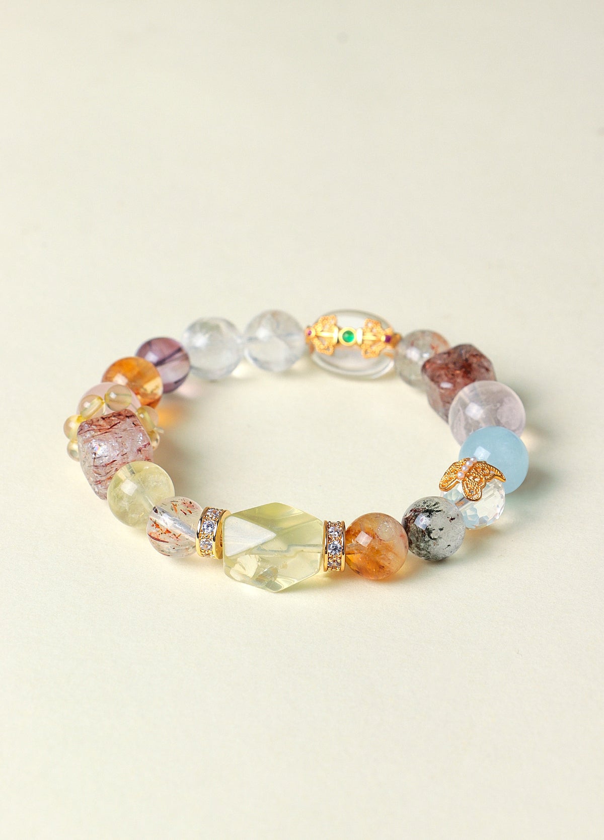 Aquamarine Amethyst Crystal Bracelet