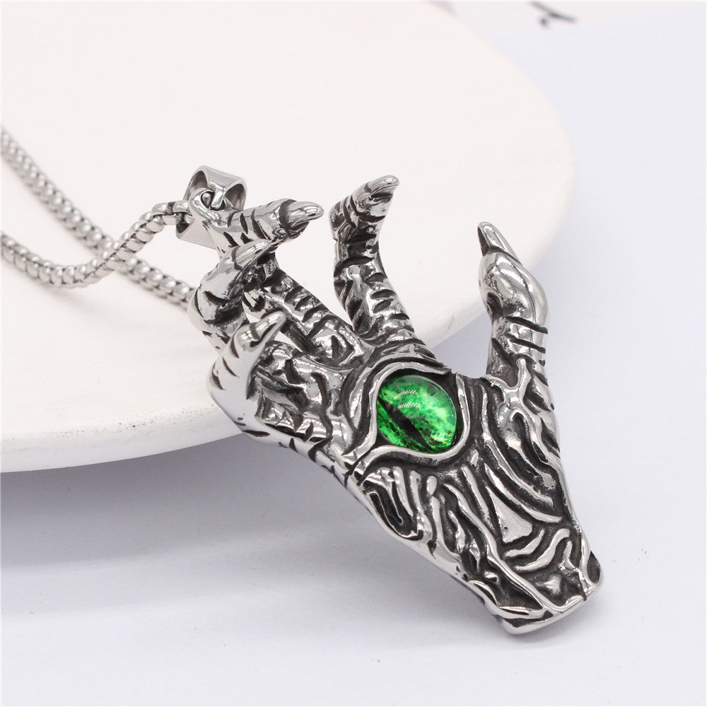 Devil Claws Eye Pendant For Men Unisex Bold Protection Necklace Planderful European And American Retro Style