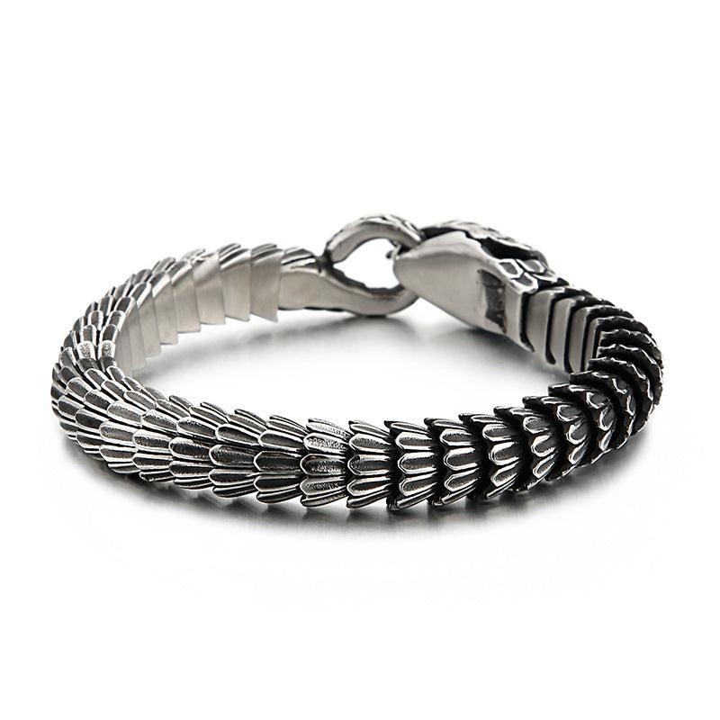 Stainless Steel Snake – Spirit Snake Men's Titanium Steel Bracelet