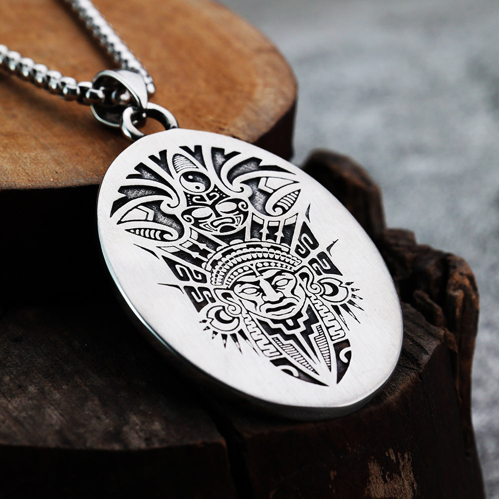 Punk Portrait Stainless Steel Pendant Necklace