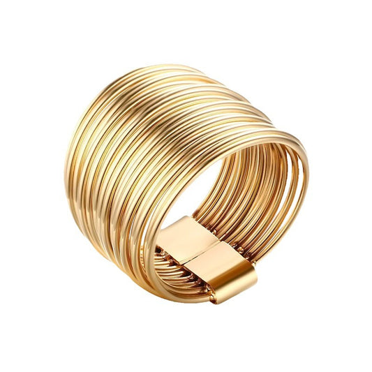 Spot Wholesale Direct Supply Korean Electroplated Gold Ring
