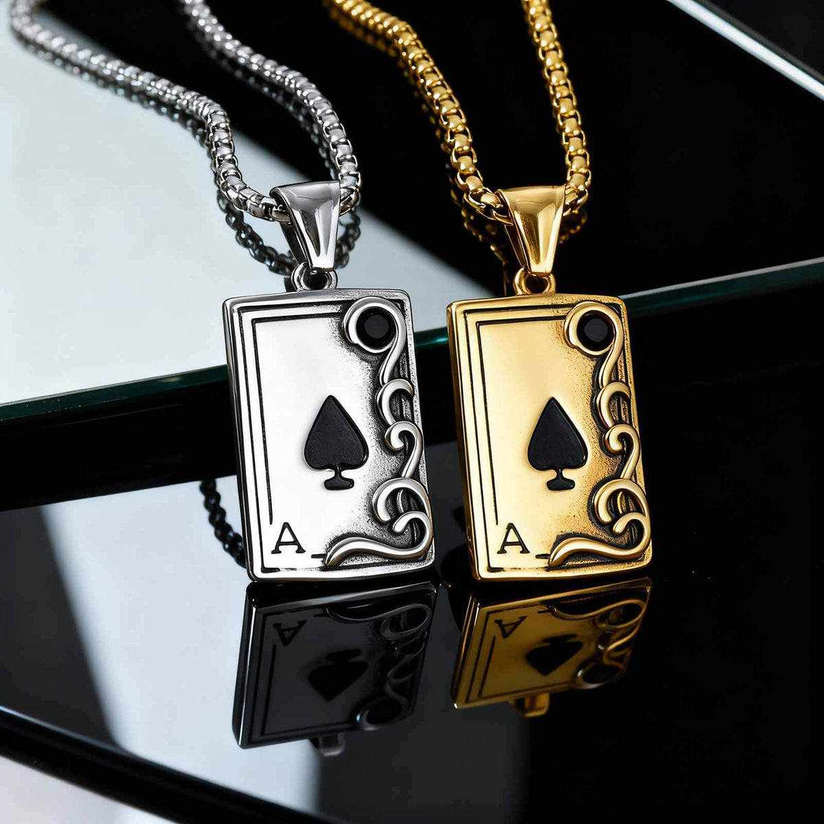 Poker Tide Hip Hop Stainless Steel Pendant