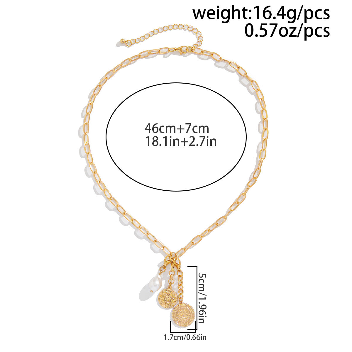 Multi-Eye Heart Fringe Necklace