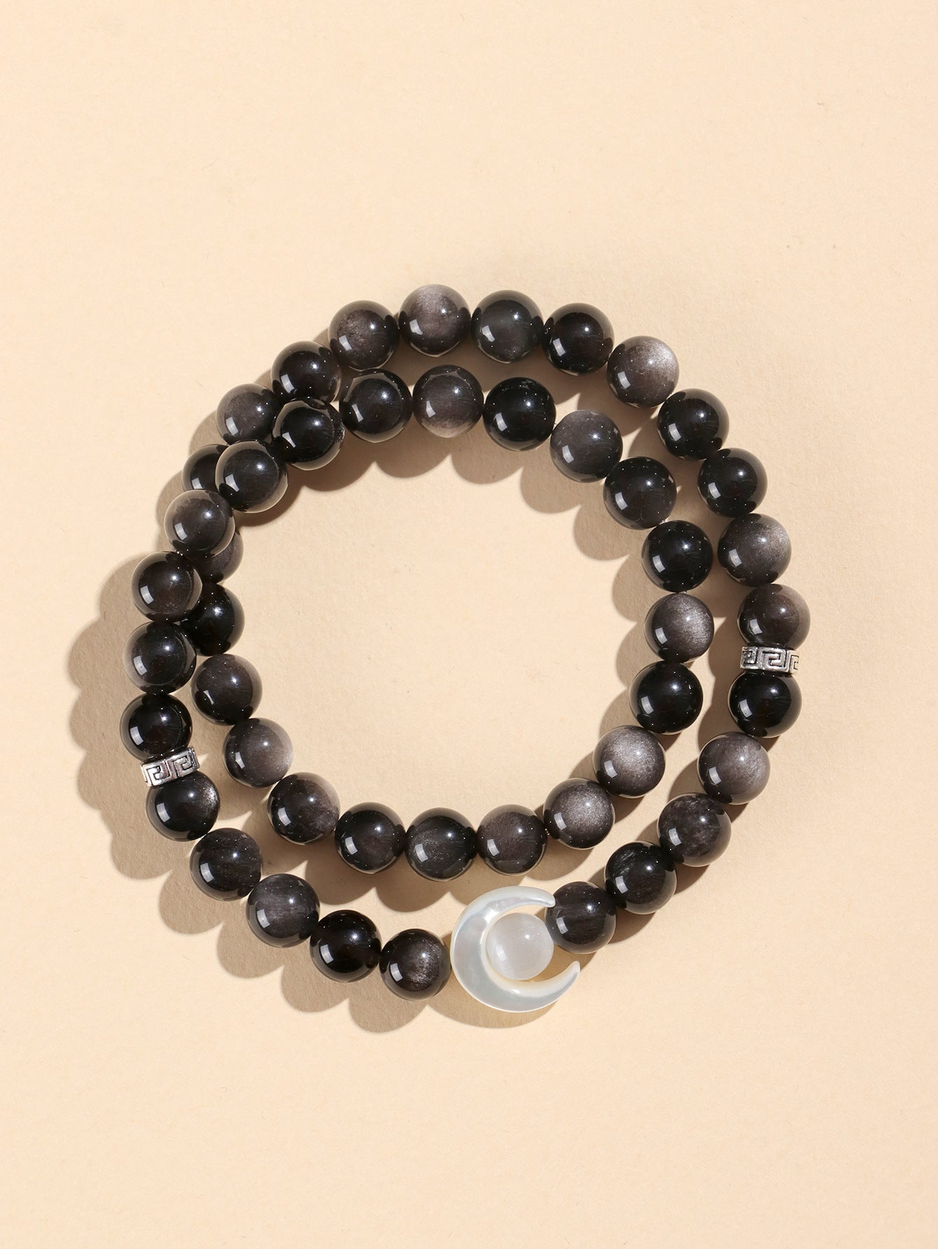 Planderful Fortune's Favor Bracelet – Elegant Obsidian and Opal Design