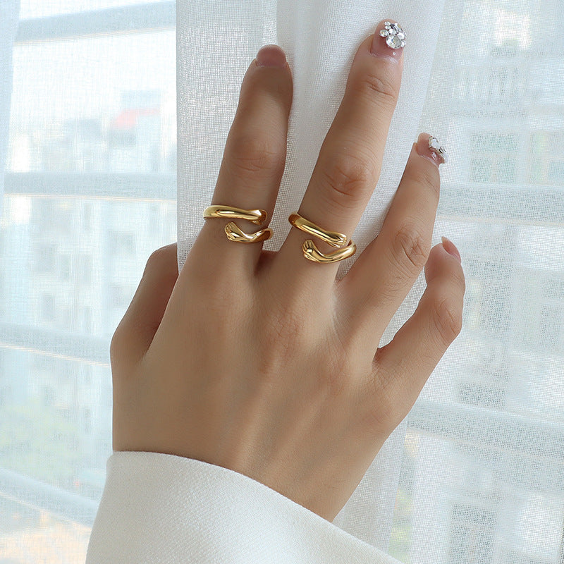 Titanium Steel Genie Index Finger Ring